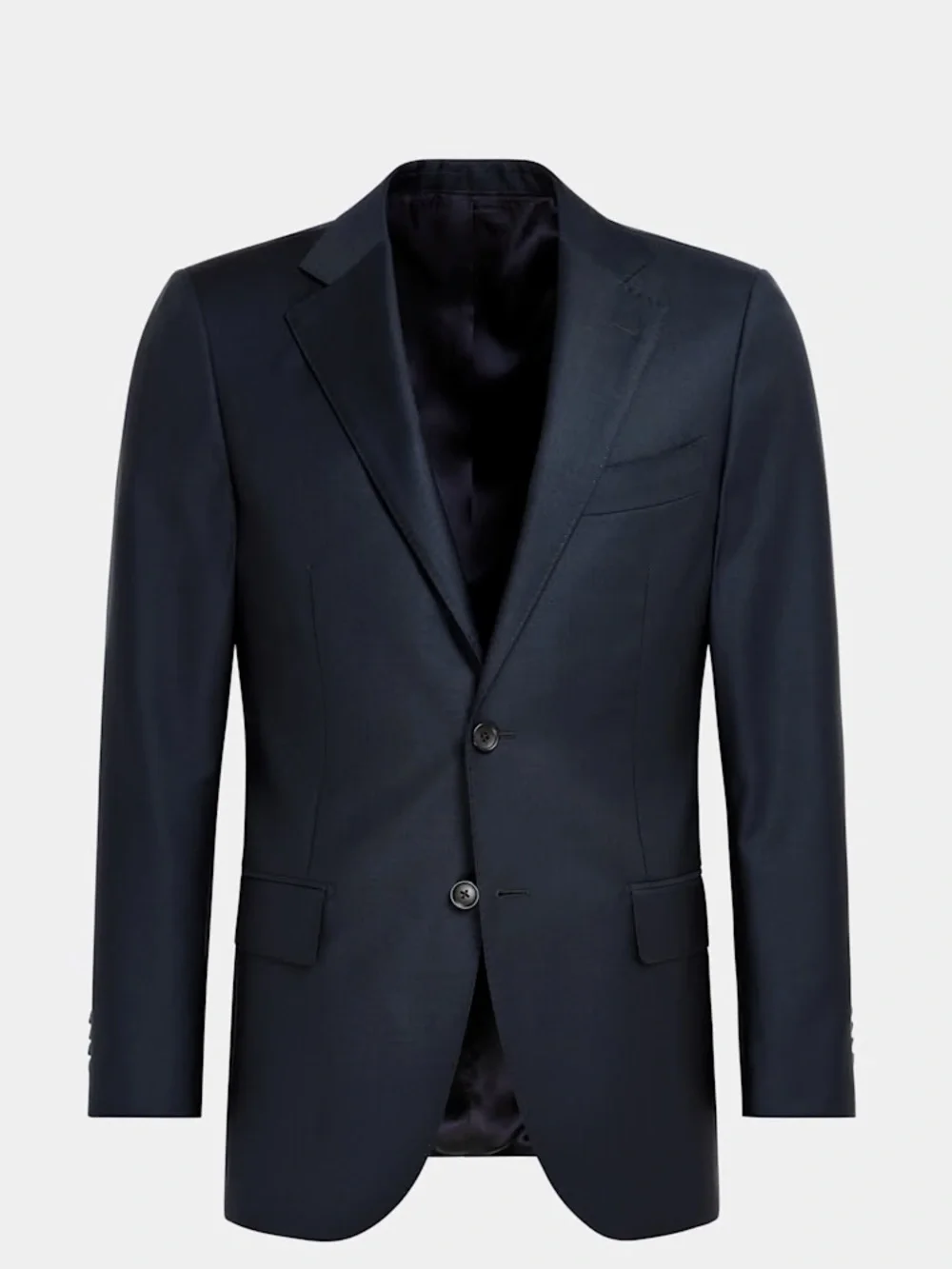 Suit Supply Lazio Single Breasted Slim Cut 100% Reda Wool Navy Blue Sport Coat